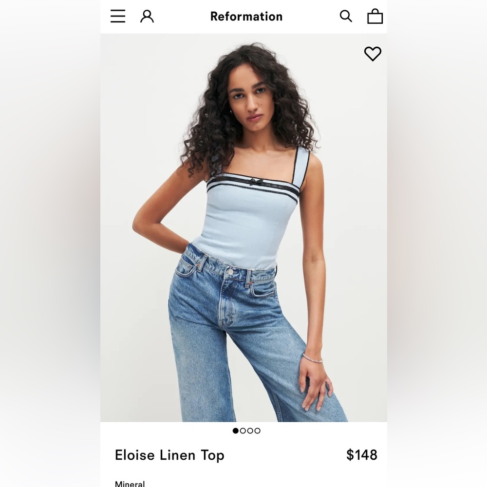 Reformation Eloise Linen Top